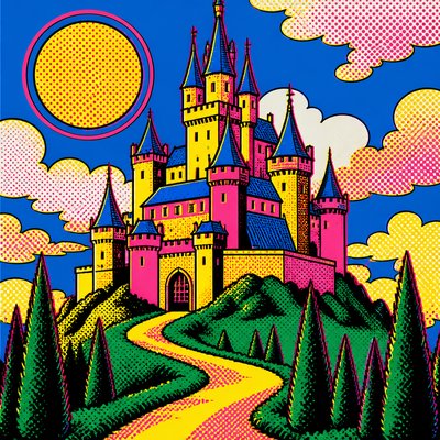 majestic castle on a hilltop