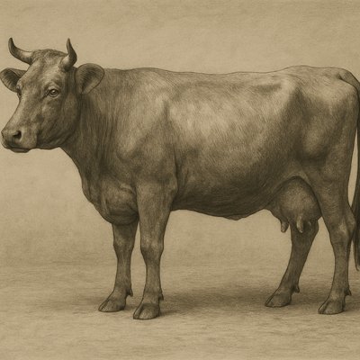 animal standing in natural pose