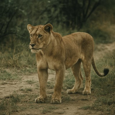 animal standing in natural pose