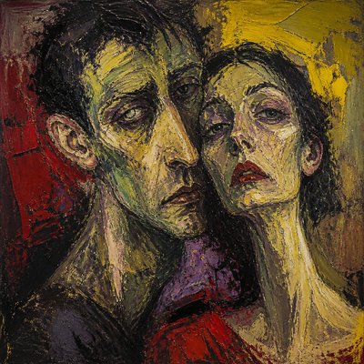 portrait of two people together