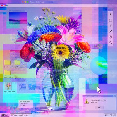 bouquet of flowers in a glass vase