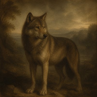 animal standing in natural pose