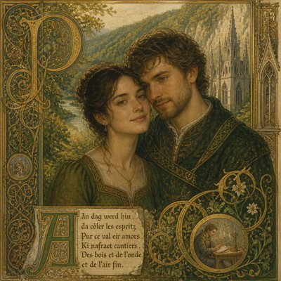 portrait of two people together — Luxembourgish Art Style
