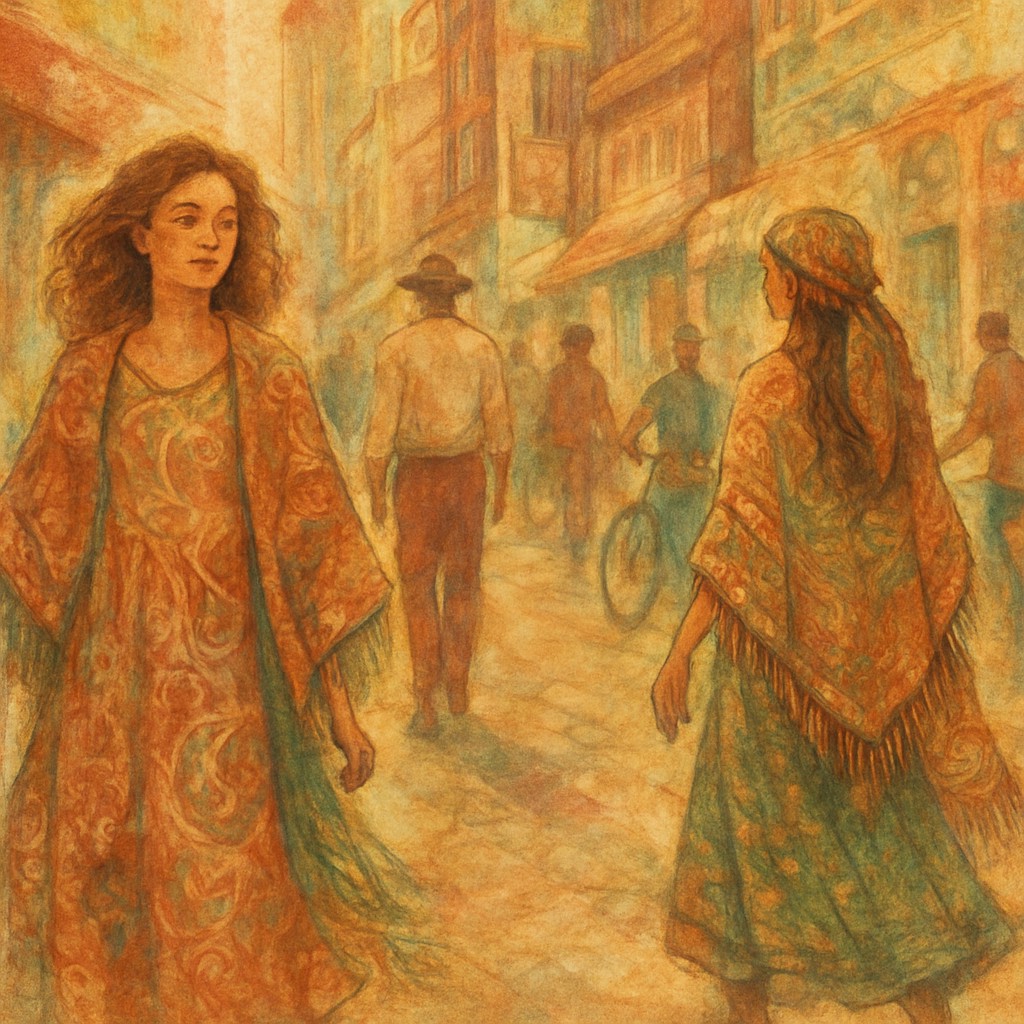 urban street with city activity