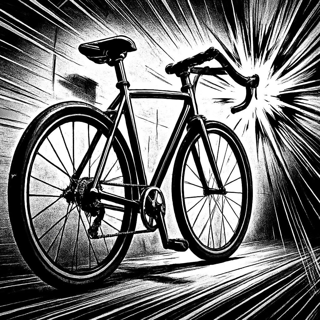 bicyle resting against a wall