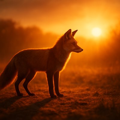 animal standing in natural pose