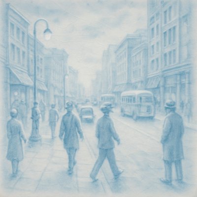 urban street with city activity
