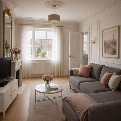 Parisian Apartment Interior Design Style Transfer Example