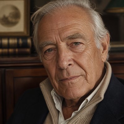 close-up portrait of an elderly person with expressive weathered features