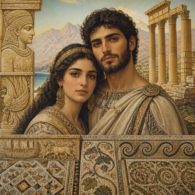 portrait of two people together