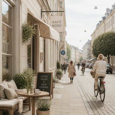 urban street with city activity