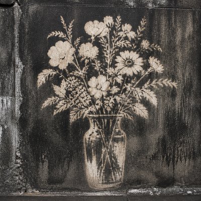 bouquet of flowers in a glass vase