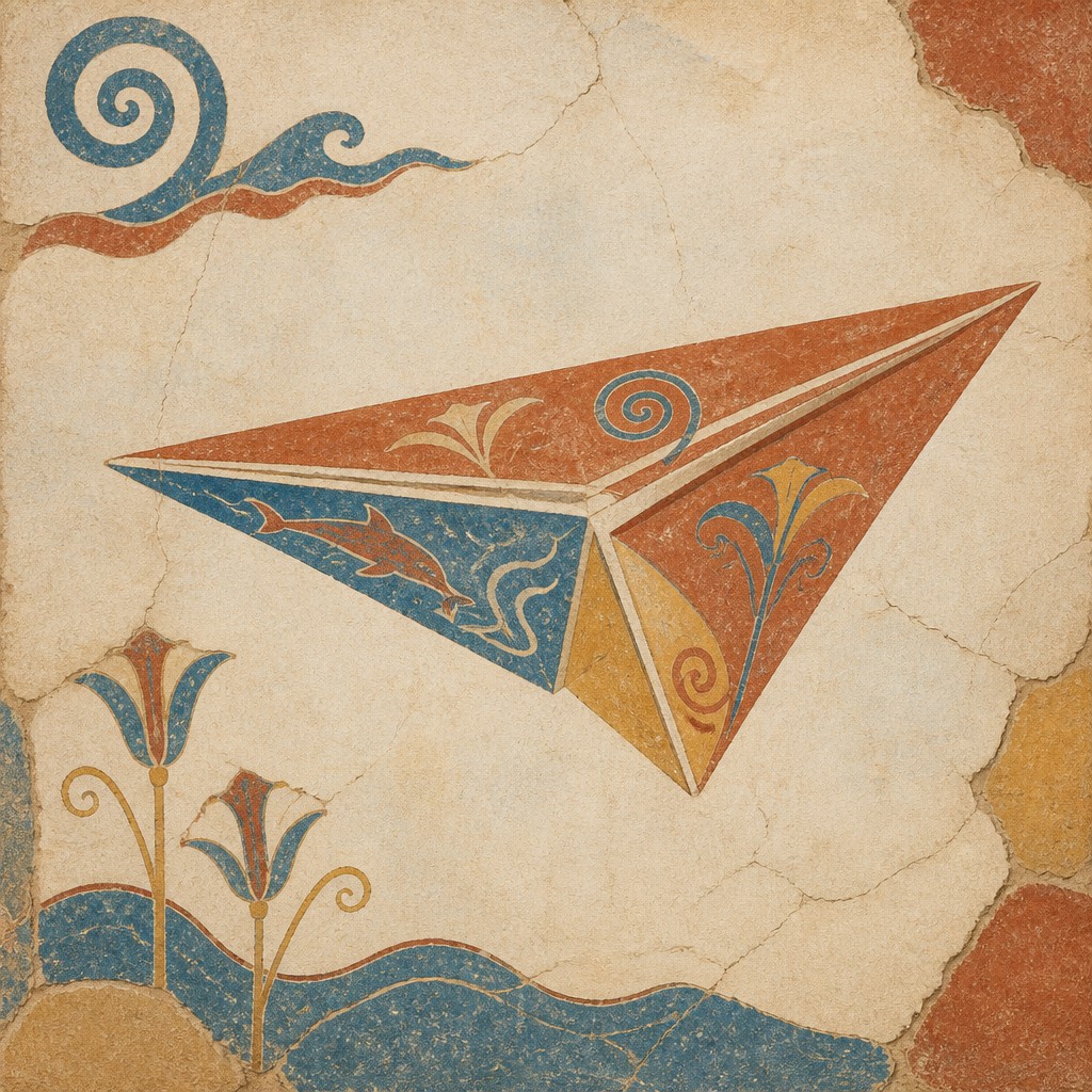 a paper plane, clean minimal composition on a plain background, no text