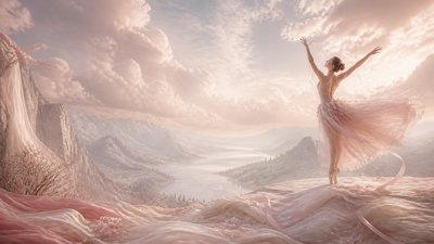 sweeping panoramic landscape with a dramatic sky