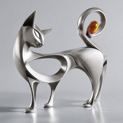 animal standing in natural pose — Modernist Silver Jewelry Design