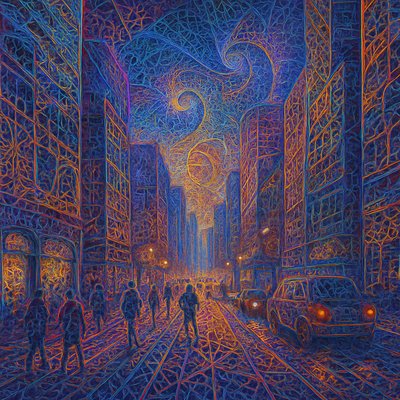 urban street with city activity