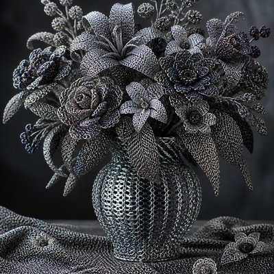 bouquet of flowers in a glass vase