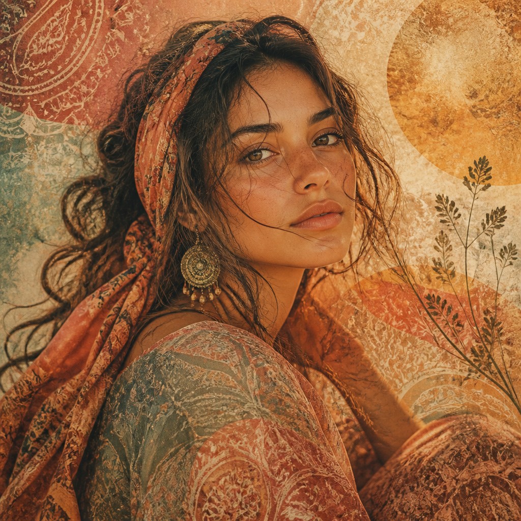 Bohemian Fashion Design AI art example
