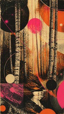a serene birch forest in soft morning light, no people, no text