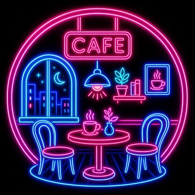 cozy cafe interior with warm lighting