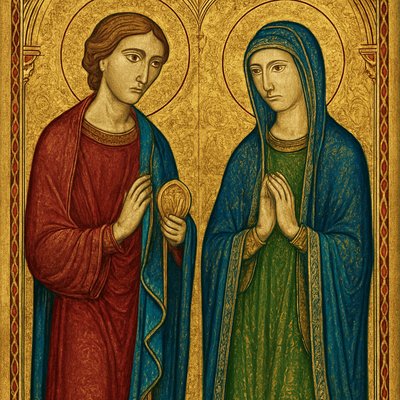 portrait of two people together