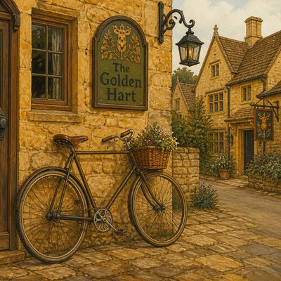 bicyle resting against a wall