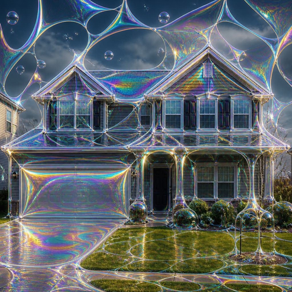Soap Bubble Interference Architecture Style Transfer Example
