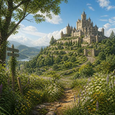 majestic castle on a hilltop