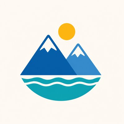 serene landscape with mountains and water