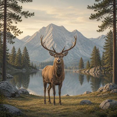 animal standing in natural pose