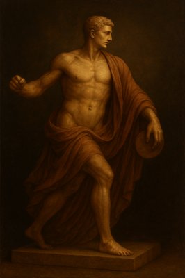 a painting of a man with a robe on