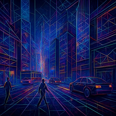 urban street with city activity