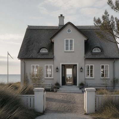 house with front view — Danish Art Style