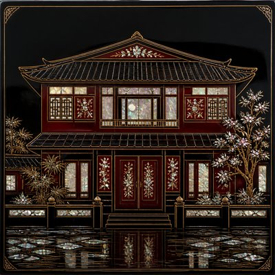 house with front view — Lacquer Art Style