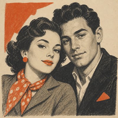 portrait of two people together