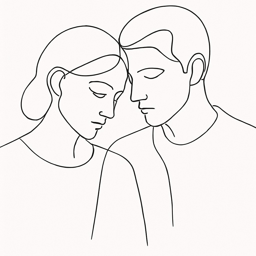 portrait of two people together