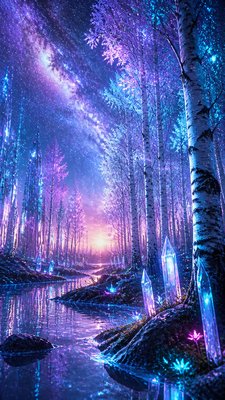 a serene birch forest in soft morning light, no people, no text
