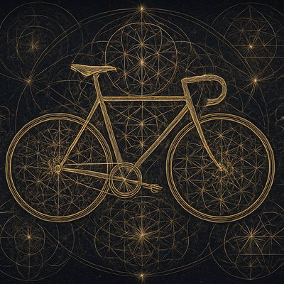 bicyle resting against a wall
