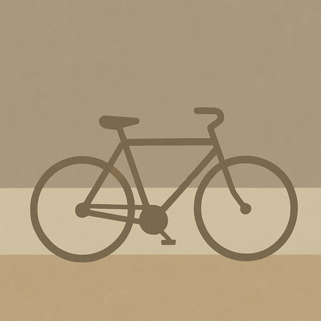 bicyle resting against a wall