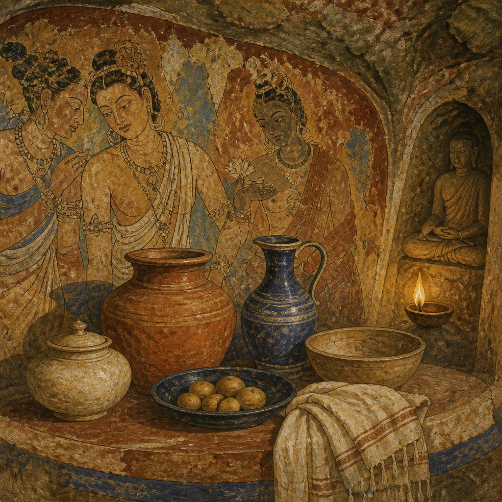 still life with everyday objects — Ajanta Art Style