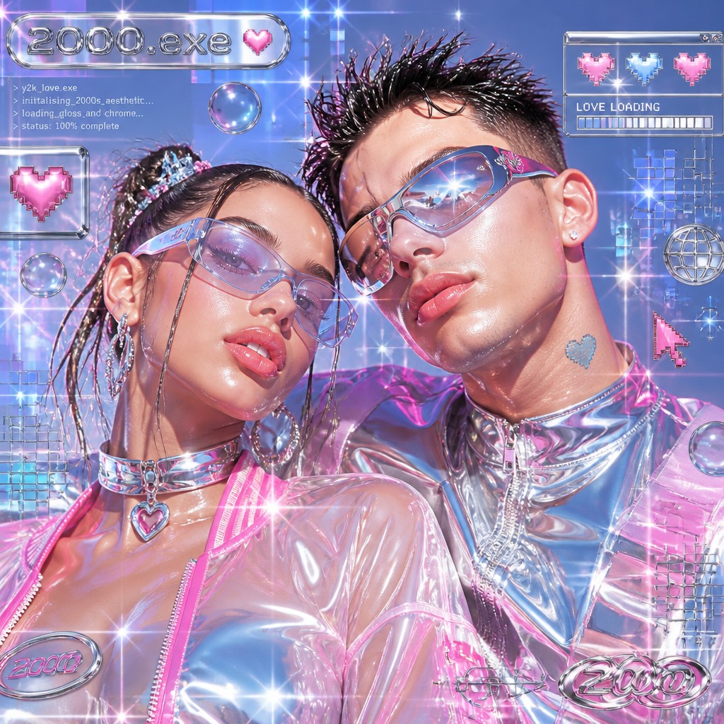 portrait of two people together — Y2K Aesthetic