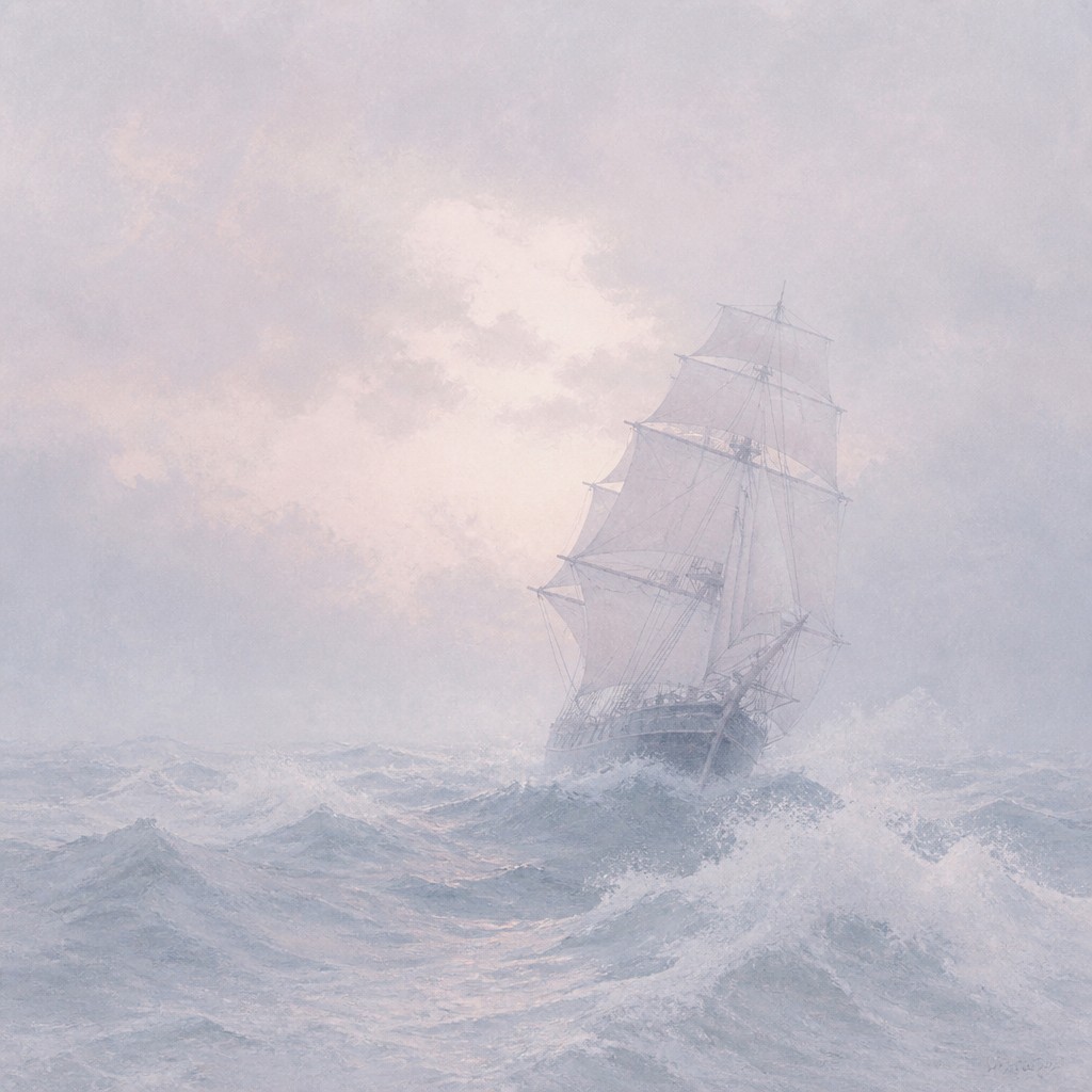 sailing ship on a stormy sea — Palewave Aesthetic