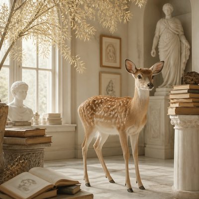animal standing in natural pose