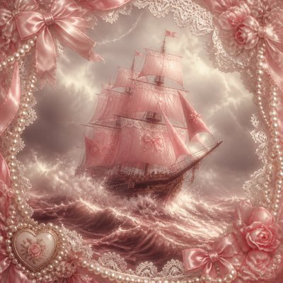 sailing ship on a stormy sea