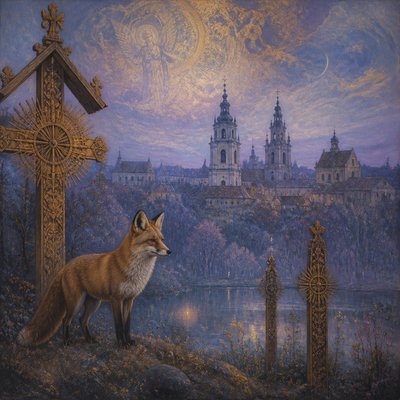 animal standing in natural pose — Lithuanian Art Style