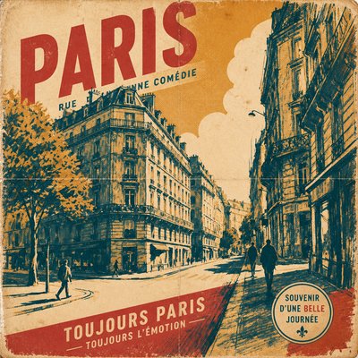 Vintage Poster Design Style Transfer Example