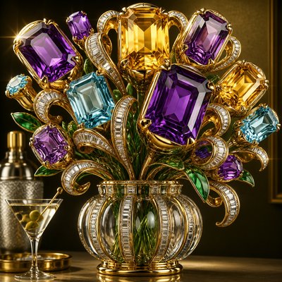 bouquet of flowers in a glass vase