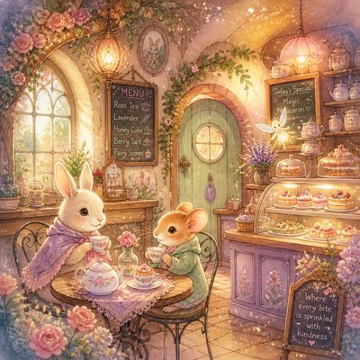 cozy cafe interior with warm lighting