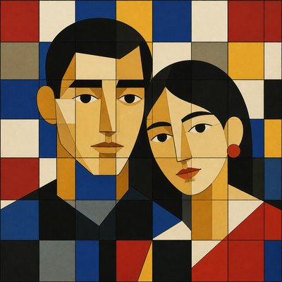 portrait of two people together