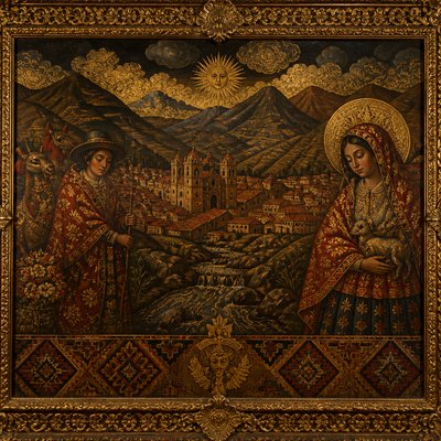 wide landscape with natural scenery — Cusco Art Style